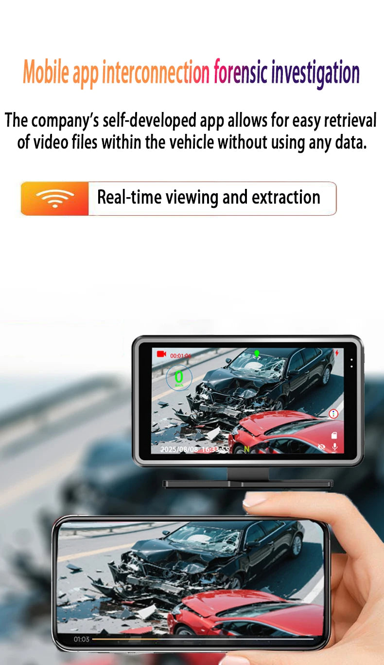 New Smart Car Built-in GPS Plug and Play HD Dash Cam Head-Up Display All-in-One with Wireless WiFi Connectivity
