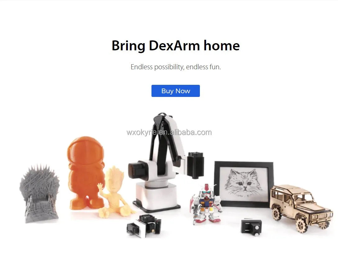 Rotrics DexArm Desktop Collaborative Robot Arm for Industrial Painting Sketching Laser Engraver & 3D Printer Applications