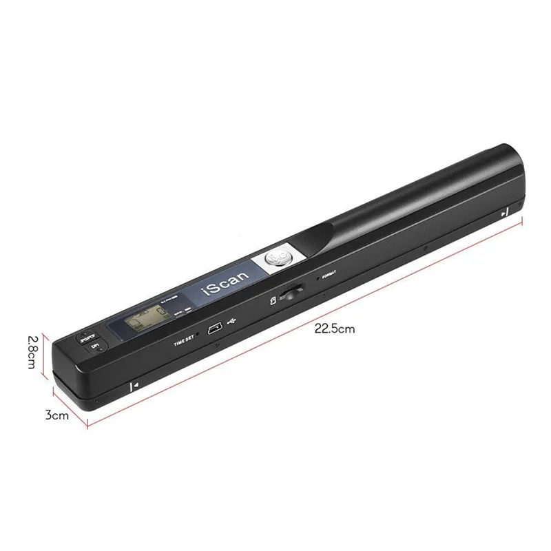 Portable Handheld Mini Scanner iScan A4 900DPI HD Scanner for School Home Business Scan Color Photos Document Support JPG/PDF