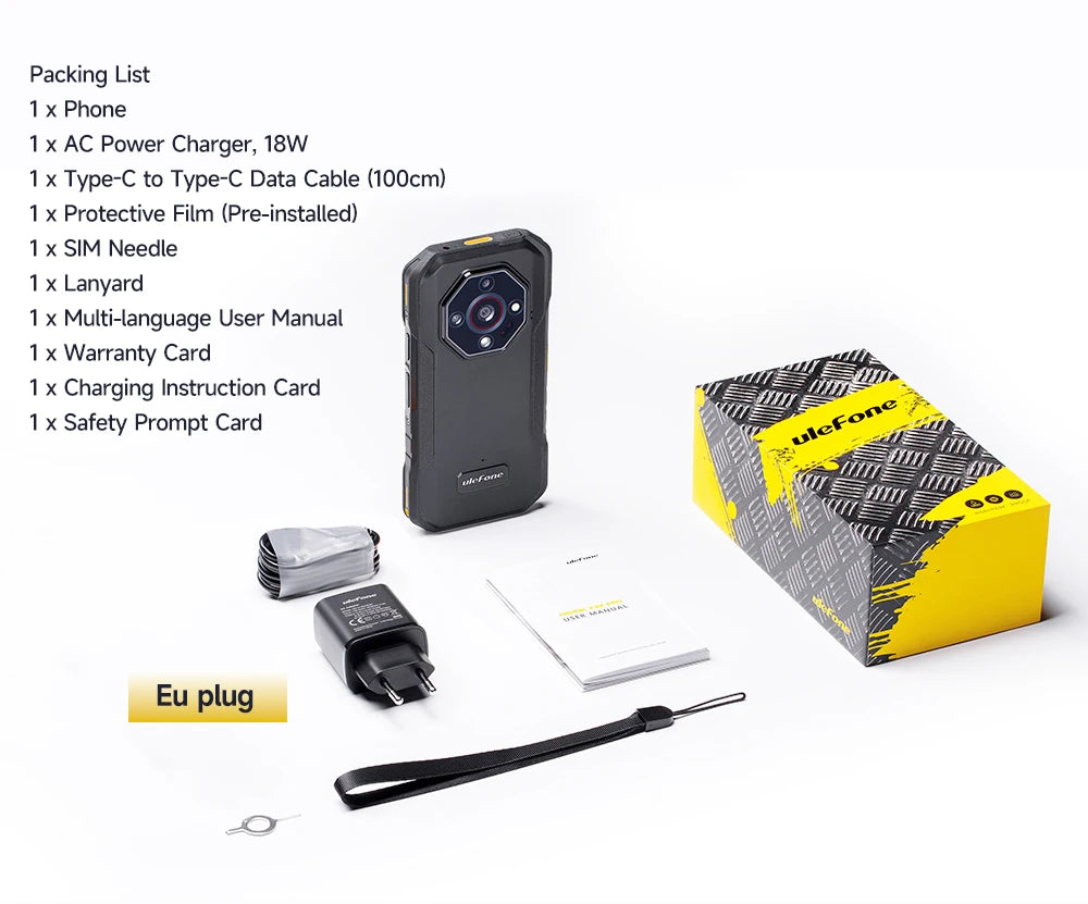 Ulefone Armor X32 Pro 5G Rugged Phone Android 14 16GB+256GB Dimensity 6300 Octa Core 64MP Camera NFC IP68/IP69K Waterproof