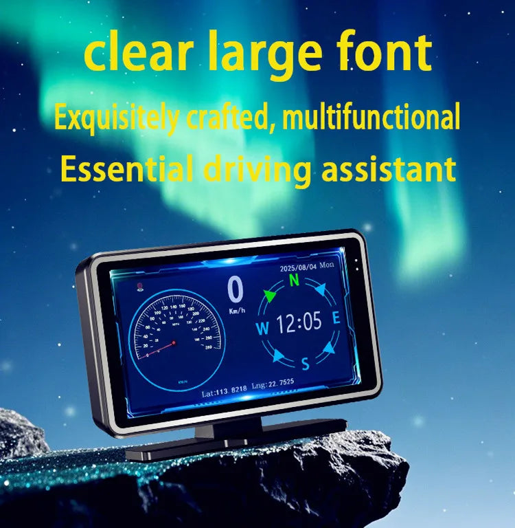New Smart Car Built-in GPS Plug and Play HD Dash Cam Head-Up Display All-in-One with Wireless WiFi Connectivity