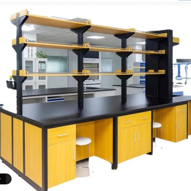 Laboratory Steel and Wood Bench Test Bench Test Bench Experimental Instrument Cabinet Laboratory Steel and Wood Factory Direct S