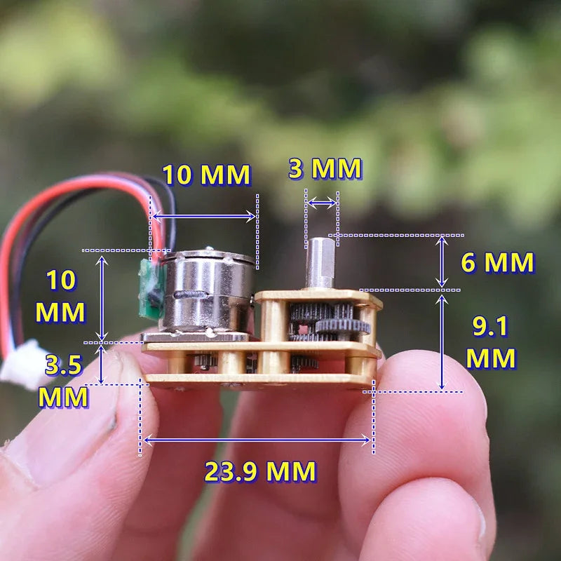Precision Micro 10mm 2-phase 4-wire Gear Stepper Motor Reducer Hybrid Stepping Motor Flipped Output Shaft For Optical Instrument
