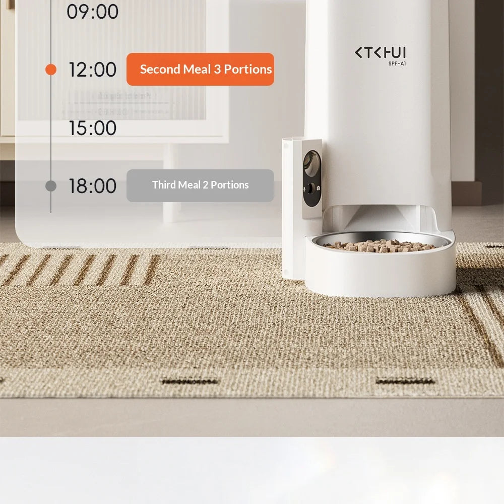 New Smart XL Capacity Pet Feeder with Wide-Angle Camera, Timed Portion Control for Cats & Dogs, APP Controlled Dispenser