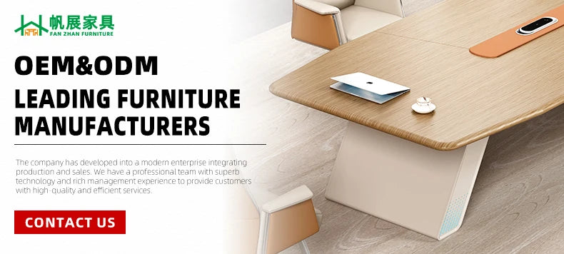 High-End Luxury Extendable L-Shaped Office Boss Table CEO Computer Desk File Cabinet Luxury Work Desk Office Building