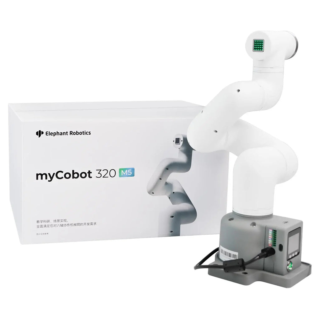 myCobot 320 M5 Robotic Arm 7DOF Collaborative Robot 1KG Load Support APP Control ROS2 Simulation Python C JavaScript Programming