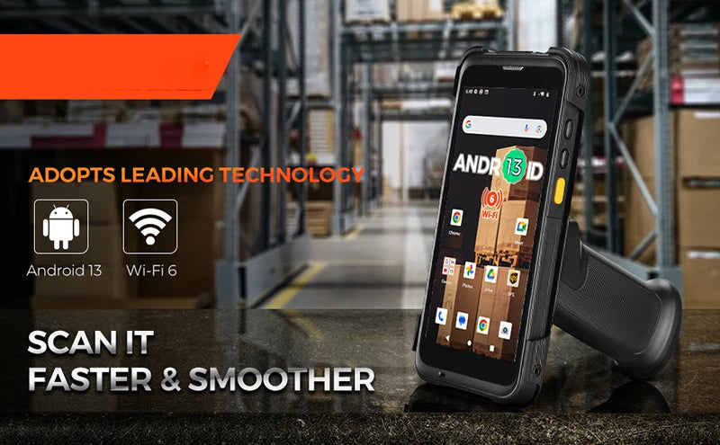 Chainway C66 Android 13 Barcode Scanner Wi-Fi 6 Mobile Computer PDA 5.5" Screen with Data Terminal SE4710 Zebra PDA Scanner