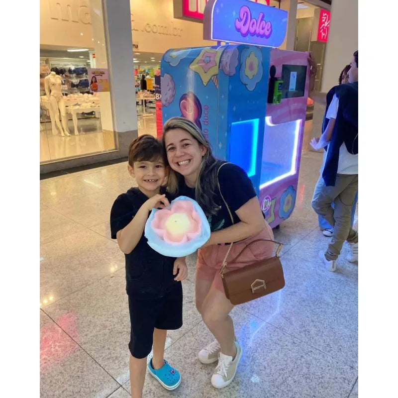 Commercial Semi Automatic Cotton Candy Machine Push Button Cotton Candy Vending Machine Automated Sweetness Cotton Candy Machine