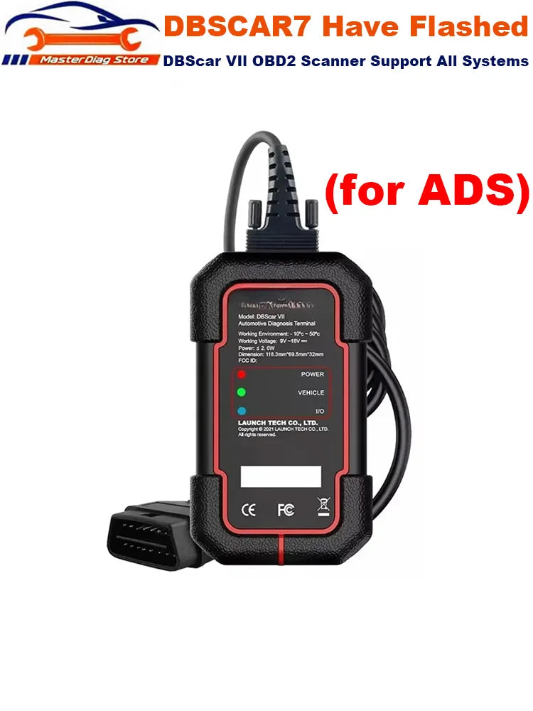 X431 DBScar7 DBScar VII Bluetooth Scanner 9884 Bluetooth Connector DBSCAR Scanners Work CAN FD Protocols Tool fo DZ/XD/XP/PD