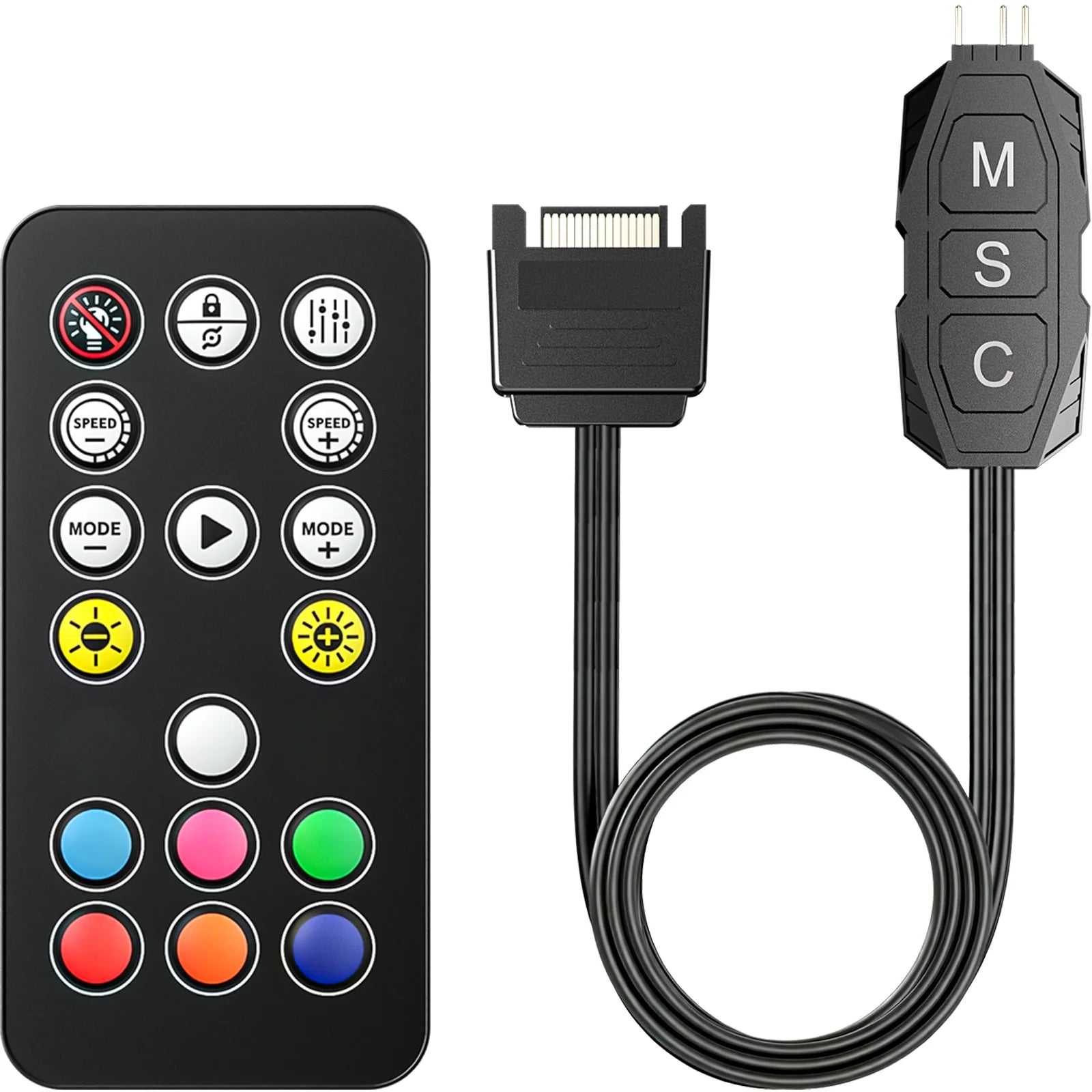 GSCOLER Controller Supports 5V ARGB DIY devices SATA power interface Dual-mode control of lights and speed