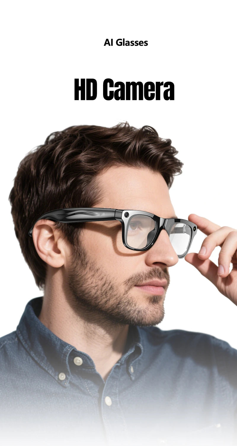 HD Camera 1080P AI Smart Glasses Multifunctional Variable color Bluetooth Call Voice Assistant Music Player Smart Translation ﻿