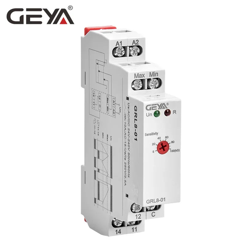 GEYA GRL8 Liquid Level Control Relay Electronic Liquid Level Controller 10A  AC/DC24V-240V