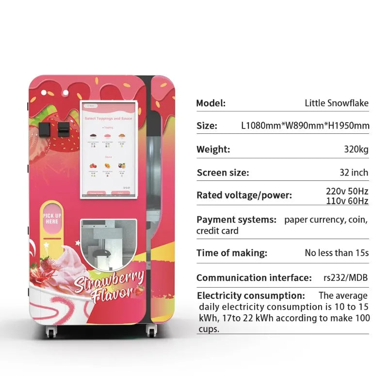 Customized Remote-Managed Ice Cream Vending Machine Factory Direct Smart Management High Output Cooling Safe Use For Business