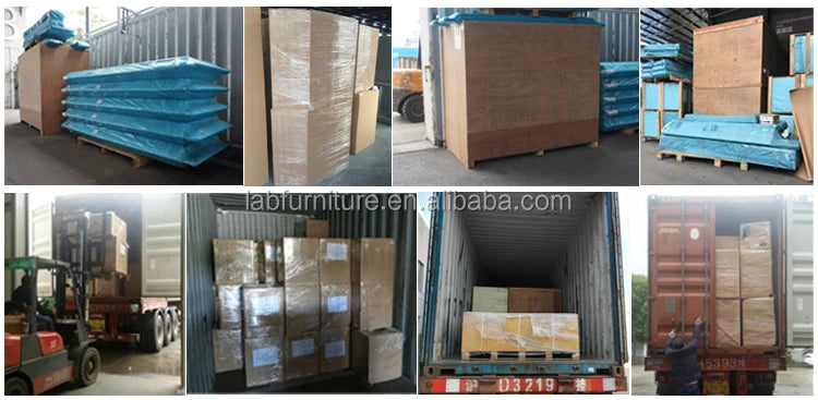 Hot Selling Lab Furniture Laboratory Metal Bench With Wood Cabinet For School