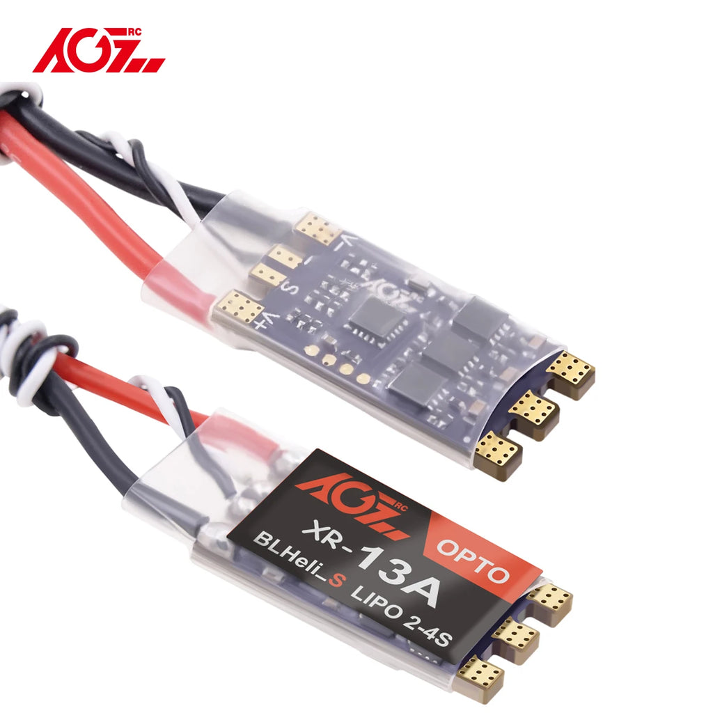 AGFRC XR-13A Brushless 13A ESC DSHOT600 BLHeli_S 2-4S Lipos Electronic Speed Controller for FPV QAV Drone Multirotor Quadcopter