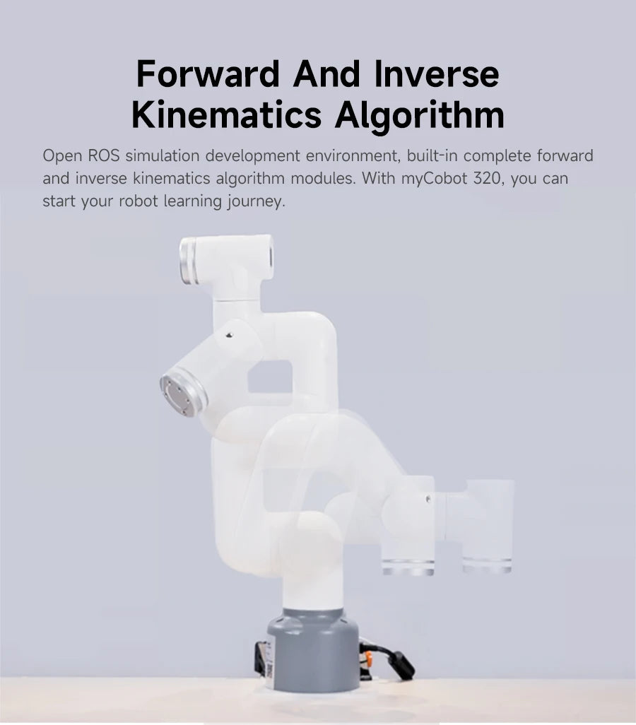 myCobot 320 M5 Robotic Arm 7DOF Collaborative Robot 1KG Load Support APP Control ROS2 Simulation Python C JavaScript Programming