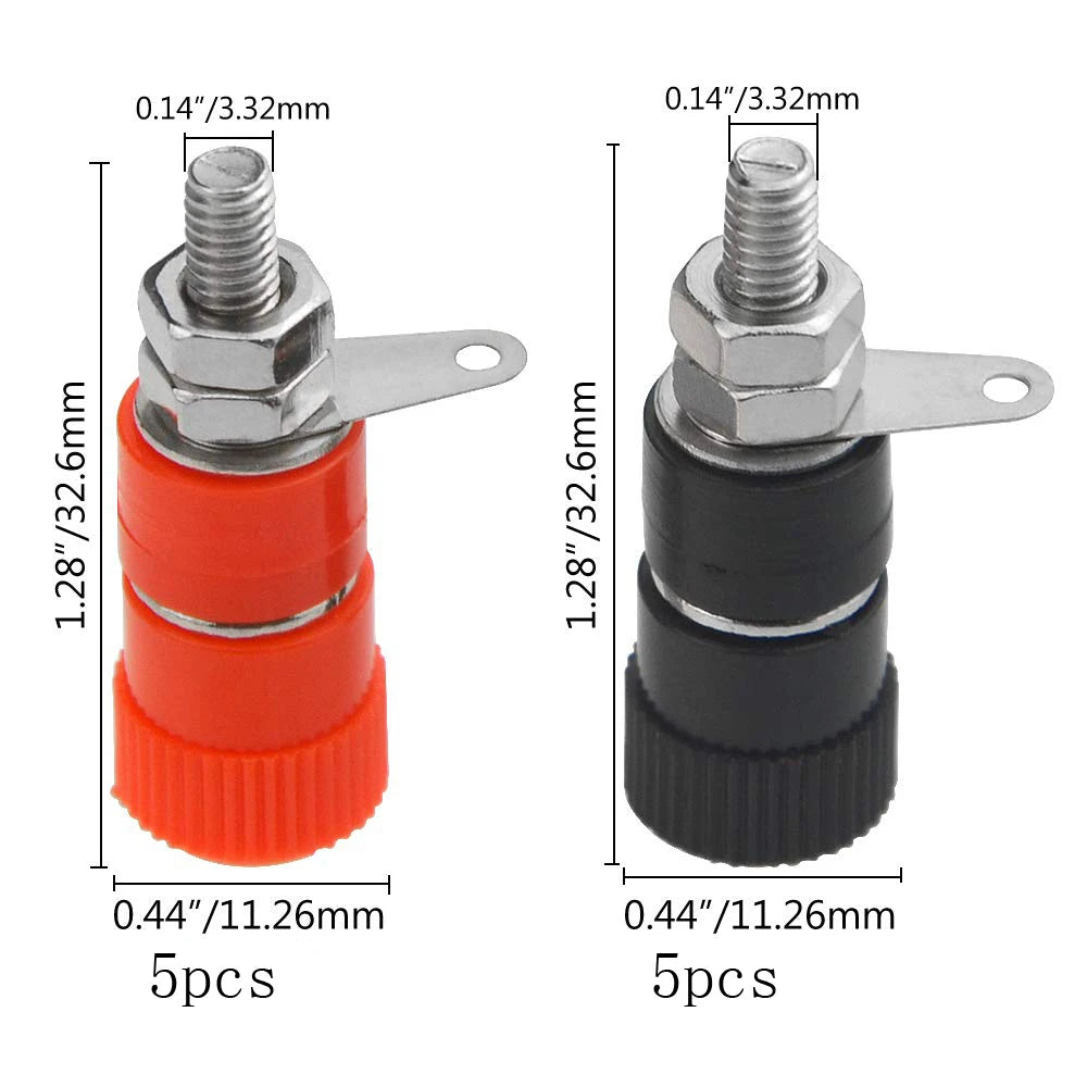 10/30 PCS Binding Posts Terminals 4mm Banana Plug Socket 4mm Terminal Connector for Amplifier Arduino