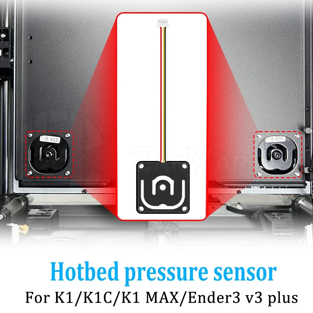 For K1/K1C/K1 MAX/Ender 3 V3 Plus micro hotbed Pressure Sensors Strain Gauge 34x34mm 3D printer accessories