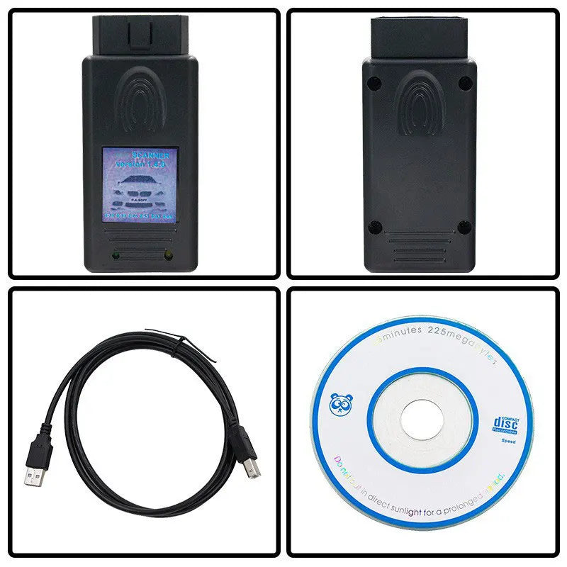 OBD2 Diagnostic Scanner 1.4.0 with Cable - Multi-Function Tool for Car Coding & Programming