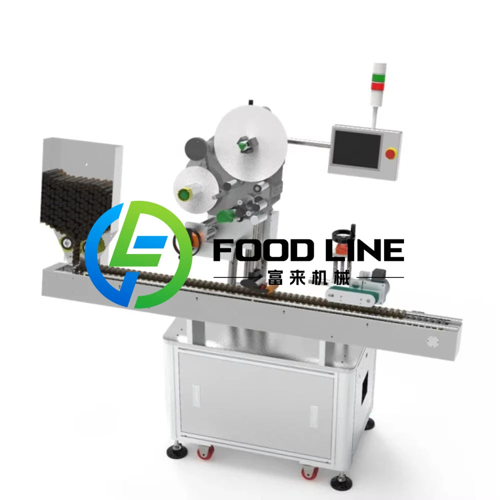 Automatic Tube Labeling Machine Tube Labeler Tube Label Applicator with Feeder and Printer