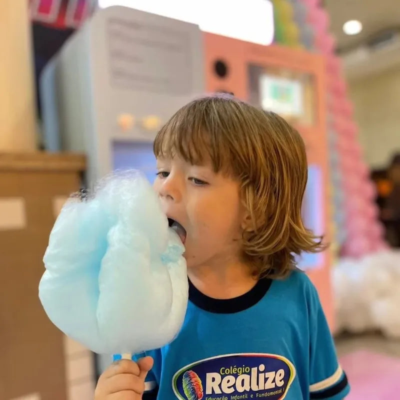 Commercial Semi Automatic Cotton Candy Machine Push Button Cotton Candy Vending Machine Automated Sweetness Cotton Candy Machine