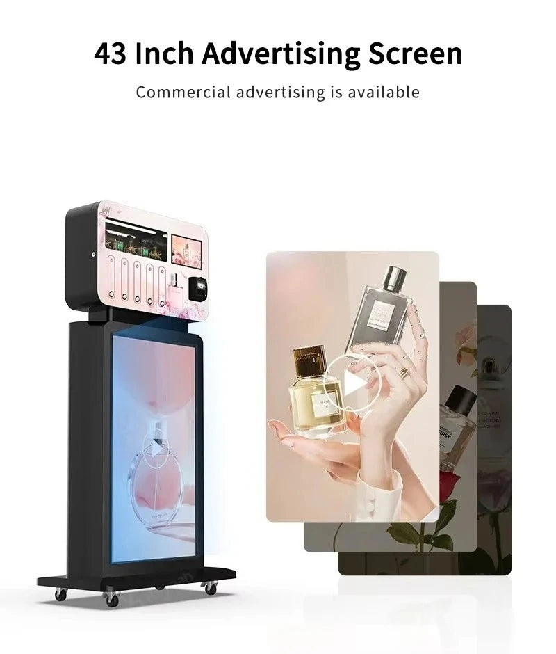High Efficiency Customized Commercial Street Freestanding Perfume Spraying Fully Automatic Vending Machine