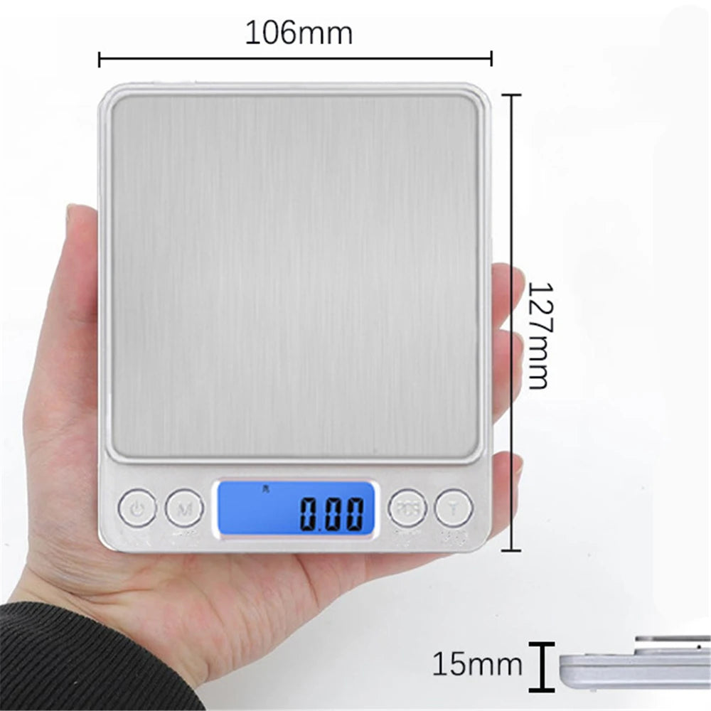 Precision Digital Pocket Scale Kitchen Weighing Scale Electronic Jewelry Scale Mini Balance Gram Scale 0.1g Accuracy for Gold