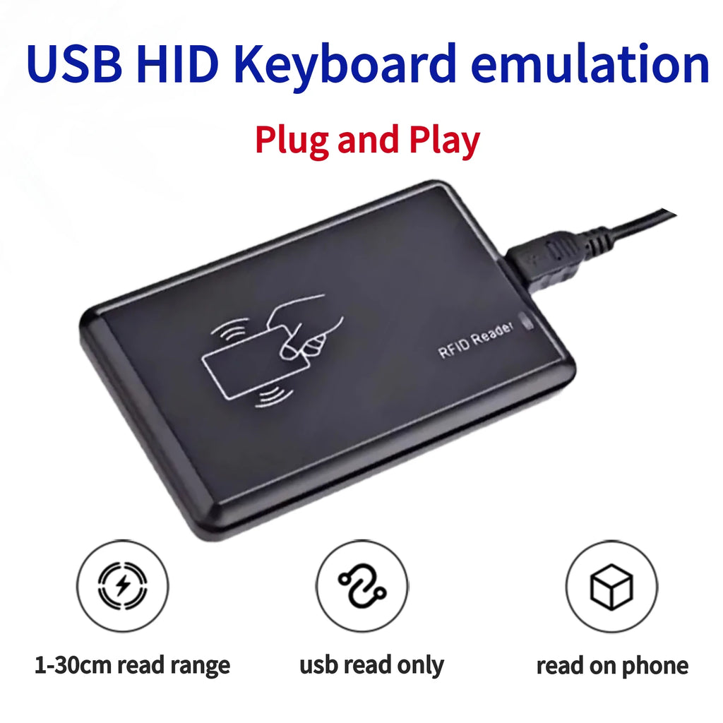 UHF RFID Reader Writer 860-960MHz Plug&Play USB Scanner for Android/iOS - Portable RFID Inventory Scanner with 5m Re