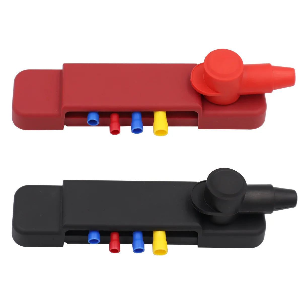 12 Terminal Distribution Block Bus Bar DC 48V 12P Wiring Bars Busbar with Covers + Ring Terminals for Automobiles RV Yacht