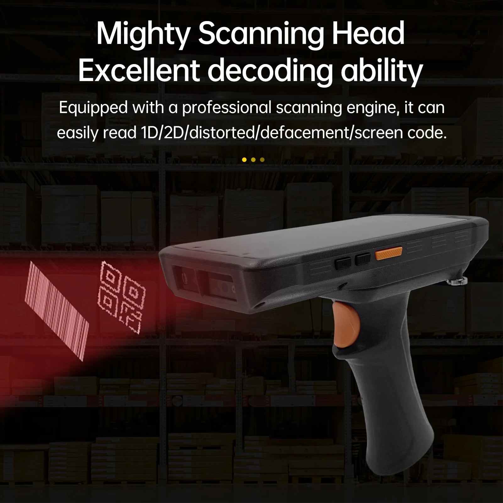 Handheld Terminal PDA for Android 9.0 1D 2D Barcode Scanning 4G WiFi BT with 5.5 Inch Touchscreen for Supermarket Restaurant War