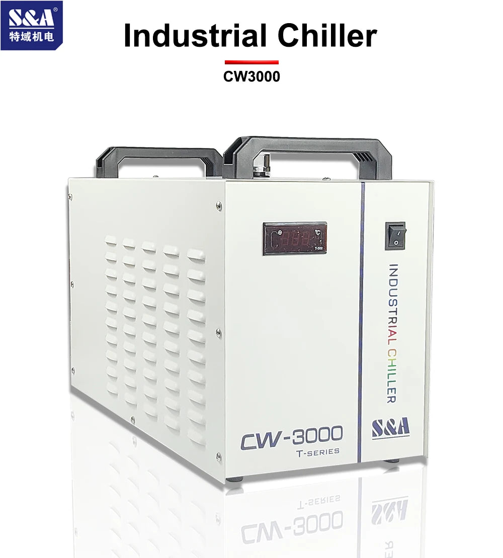 HUNST S&A CW3000 Industrial Water Chiller for CO2 Engraving Cutting Machine Cooling 40W 50W 60W 80W Laser Tube DG110V TG220V