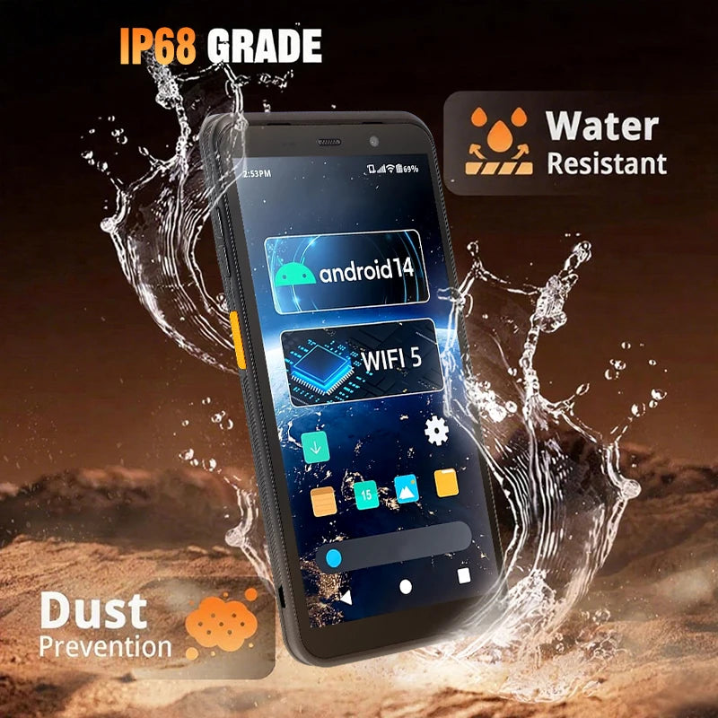 TC60 6 inch PDA Rugged Android Smart Terminal 2D Barcode Scanner with WIFI Bluetooth High Quality Mobile Industrial RFID
