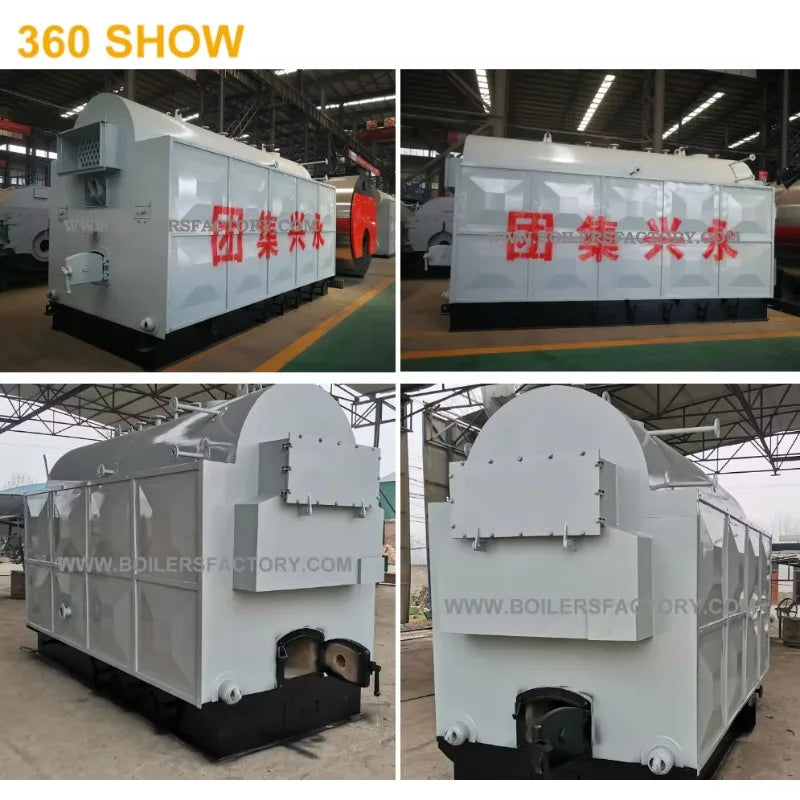 Coal and Biomass Fired Steam Boiler 2T 3T 4T 5T Capacity Steam Engine System for Rice Mill Automatic Feeding Low Emission