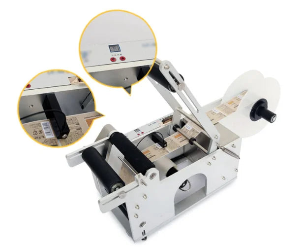 LT-50 Semi-Automatic Bottle Labeling Machine Hot Sale Adjustable Conveyor For Cartons Metal Glass Paper Wood PLC
