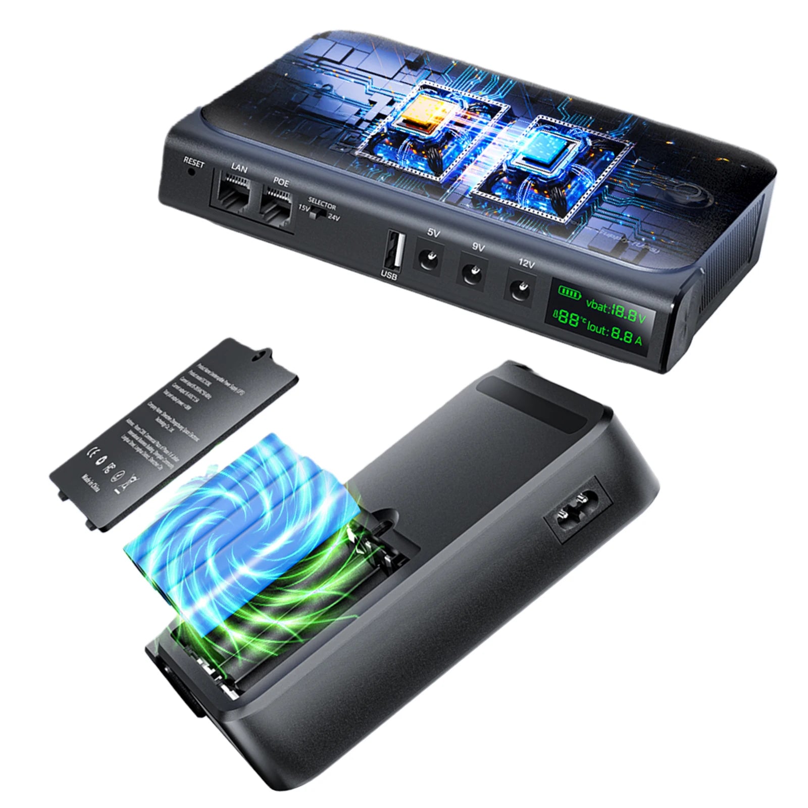 UPS Uninterruptible Power Without Battery UPS Backup Battery Power Supply Supports 5V/9V/12V for Router/Modem/ Camera