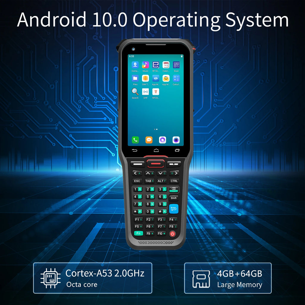 4.0 Inch Touchscreen Handheld  Wireless WiFi 4G Mobile Terminal PDA 2D Scan Engine Android 10.0 1D/2D/QR Barcode Scanner