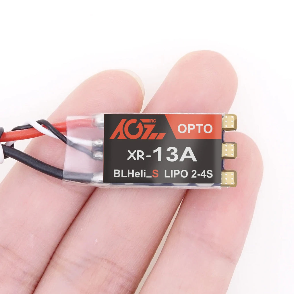 AGFRC XR-13A Brushless 13A ESC DSHOT600 BLHeli_S 2-4S Lipos Electronic Speed Controller for FPV QAV Drone Multirotor Quadcopter