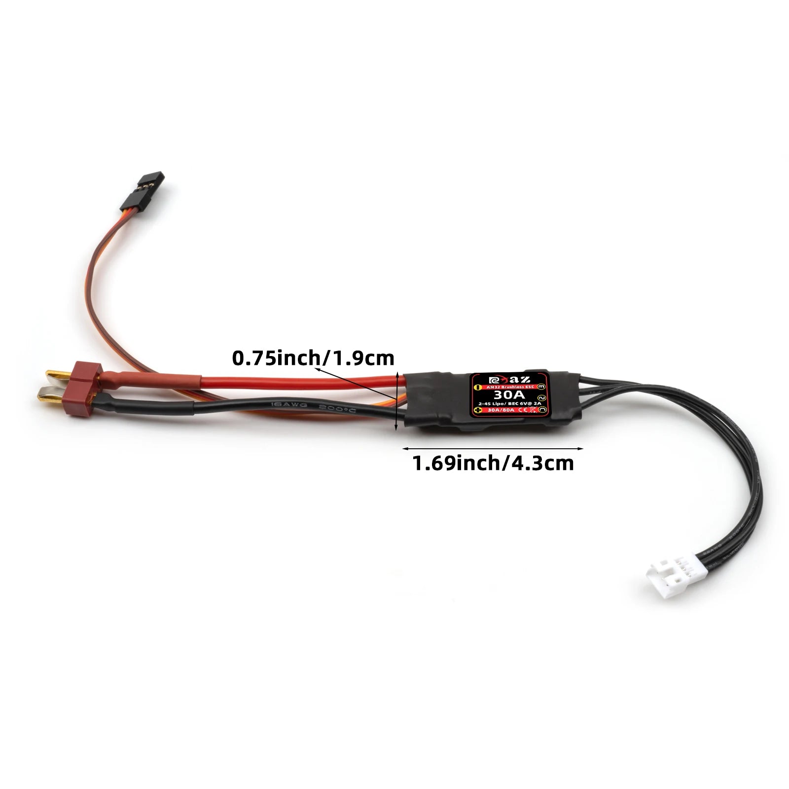 RCXAZ AM32 Programmable 30A ESC Speed Controller for 1/18 1/24 RC Cars Axial SCX24 FCX24 TRX4M 2-3s DIY Cars Performance Upgrade