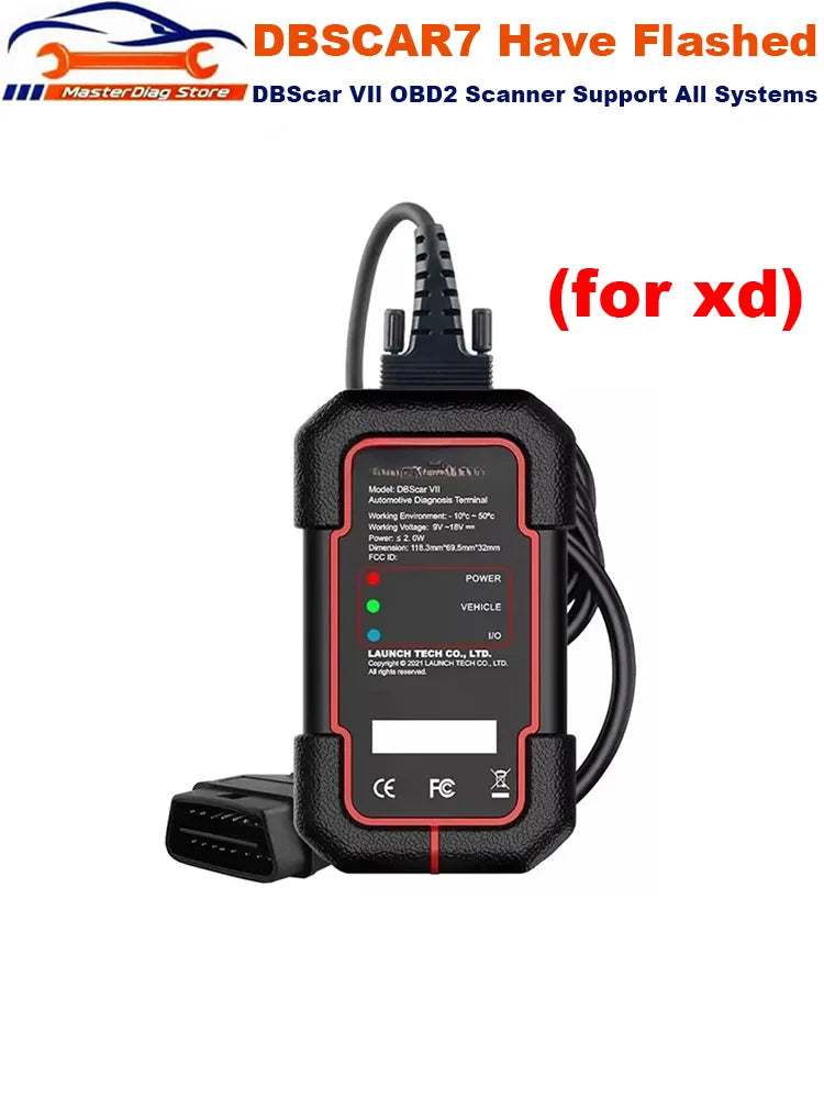 X431 DBScar7 DBScar VII Bluetooth Scanner 9884 Bluetooth Connector DBSCAR Scanners Work CAN FD Protocols Tool fo DZ/XD/XP/PD