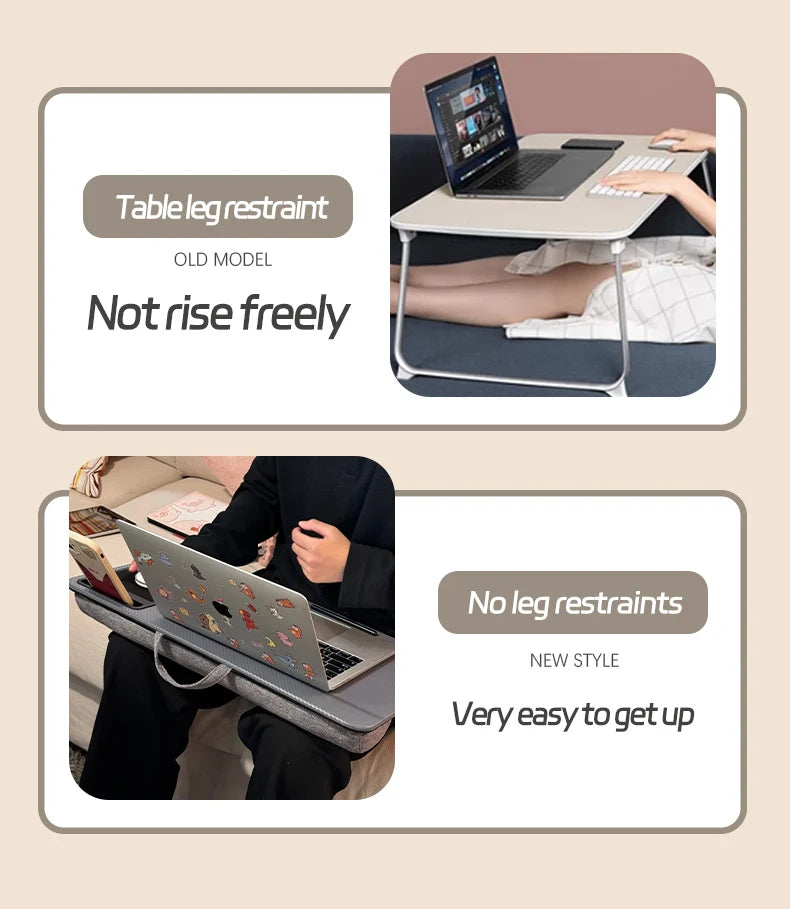 Home office laptop desk, tablet stand, mouse pad, phone stand, laptop desk, student bed desk, desktop height pad, lap desk