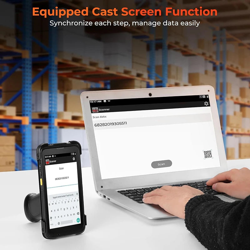 Chainway C66 Android 13 Barcode Scanner Wi-Fi 6 Mobile Computer PDA 5.5" Screen with Data Terminal SE4710 Zebra PDA Scanner