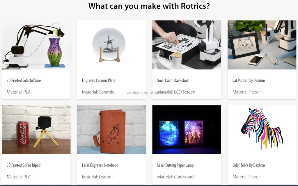 Rotrics DexArm Desktop Collaborative Robot Arm for Industrial Painting Sketching Laser Engraver & 3D Printer Applications