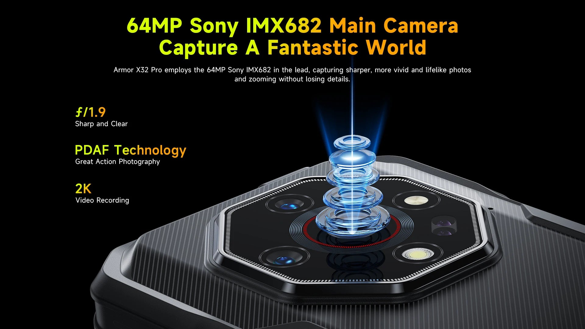Ulefone Armor X32 Pro 5G Rugged Phone Android 14 16GB+256GB Dimensity 6300 Octa Core 64MP Camera NFC IP68/IP69K Waterproof