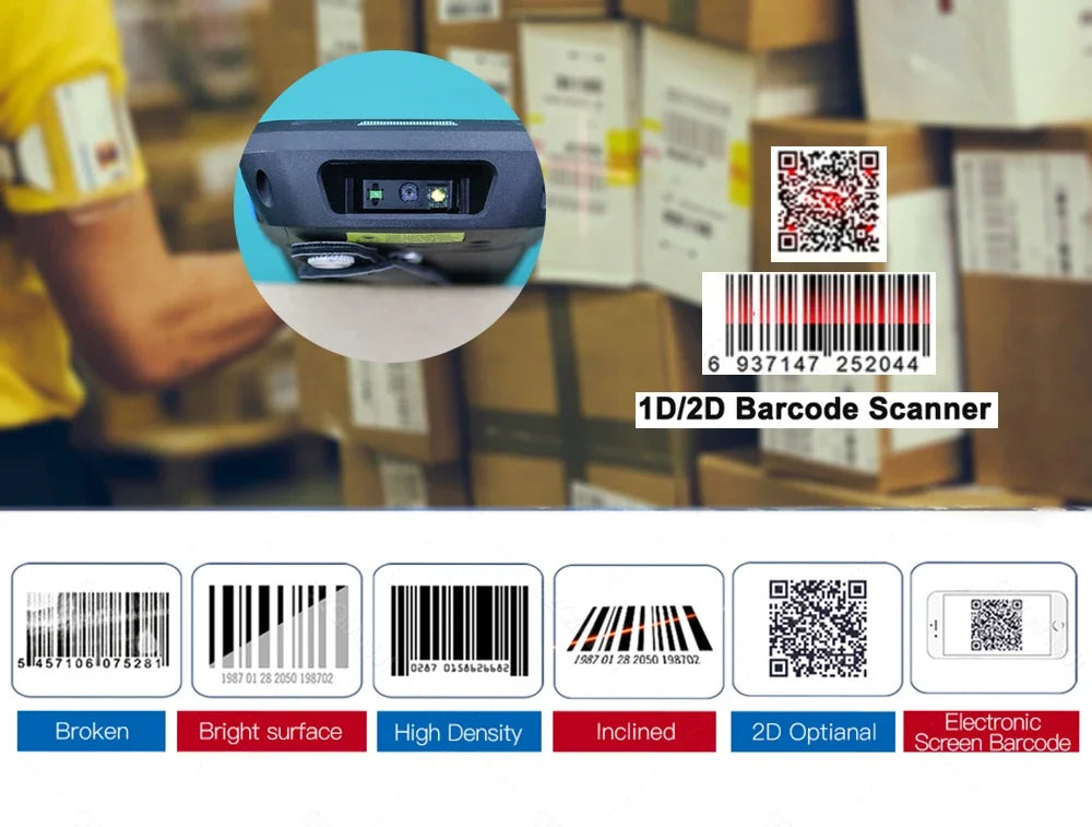 RUGLINE PDA Android Handheld Terminal Honeywell Barcode Scanner 1D 2D QR Portable Data Collector Terminal Device With 4G NFC