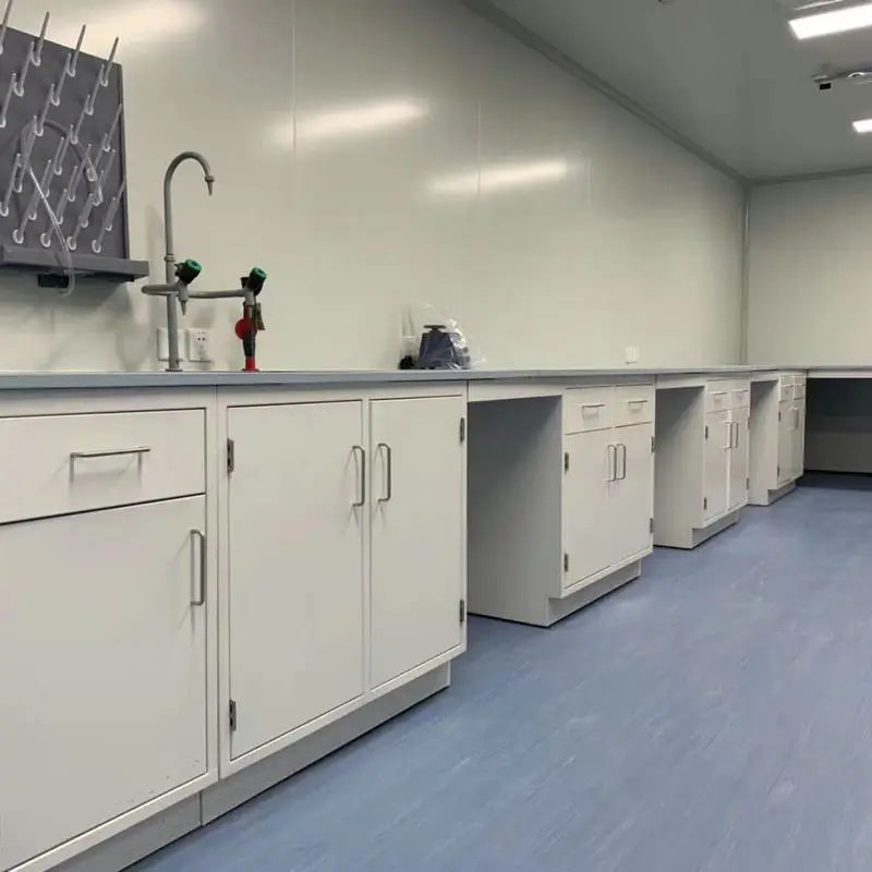 Laboratory Steel Wall Bench Acid And Alkali Resistant And Anti-Corrosion For School Or Hospital Laboratory Room