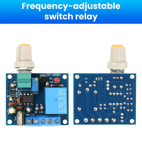 10A  Adjustable Frequency Switch Relay Module High Current Strobe Controller For Motor Forward Reverse and Flasher Applications