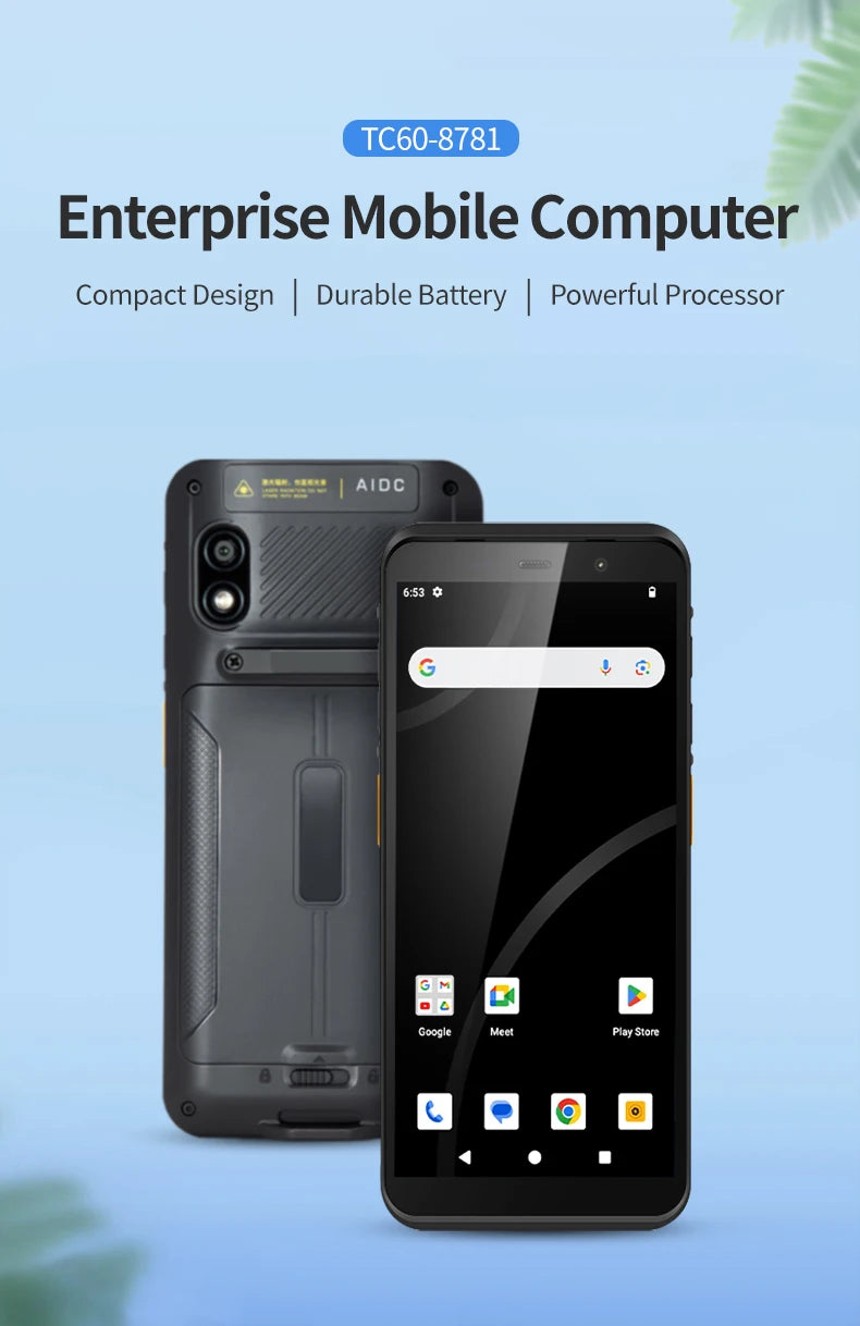 TC60 6 inch PDA Rugged Android Smart Terminal 2D Barcode Scanner with WIFI Bluetooth High Quality Mobile Industrial RFID