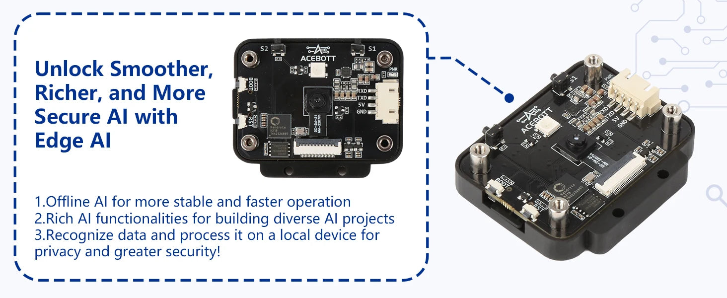ACEBOTT AI Robot Car Kit with Real-Time Object Detection and Tracking for Arduino Smart Robotics Programming Kit