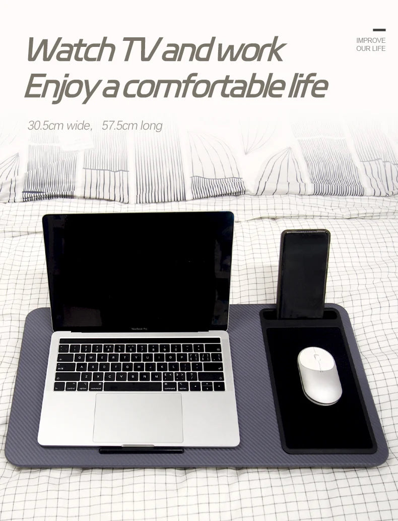 Home office laptop desk, tablet stand, mouse pad, phone stand, laptop desk, student bed desk, desktop height pad, lap desk