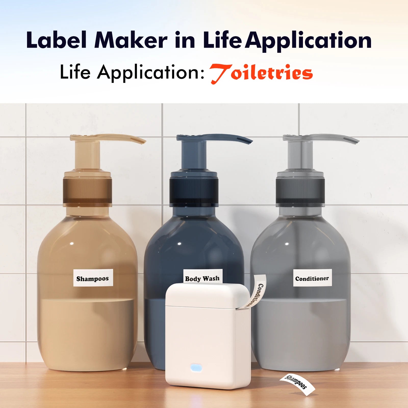 Self-adhesive Label Maker Address Label Printer Bluetooth Thermal Printer for Business Office School Home Barcode Logo Clothing